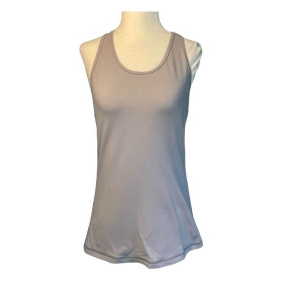 Lucy Activewear Tank Top Gray White Mesh Back Panel Sleeveless Pull-Over M - Picture 1 of 7
